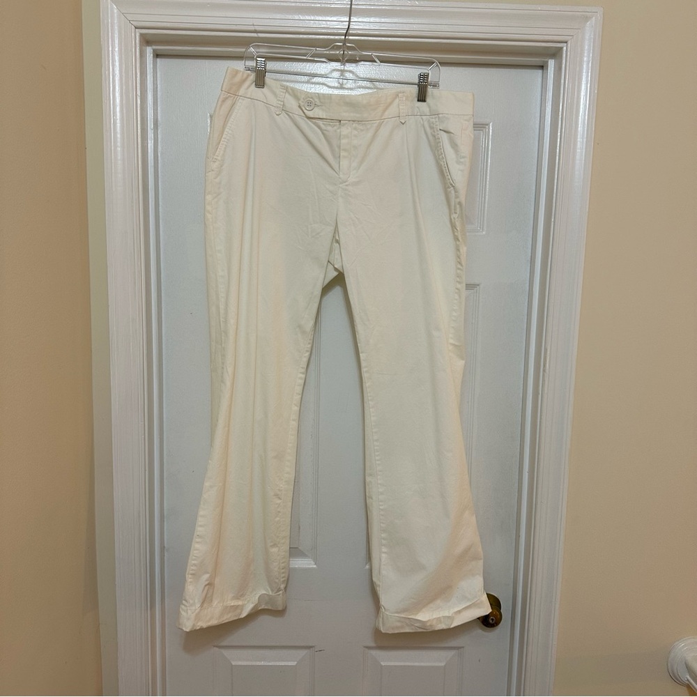 Old Navy White Dress Pant, Flare Cut: Size 14 Women’s